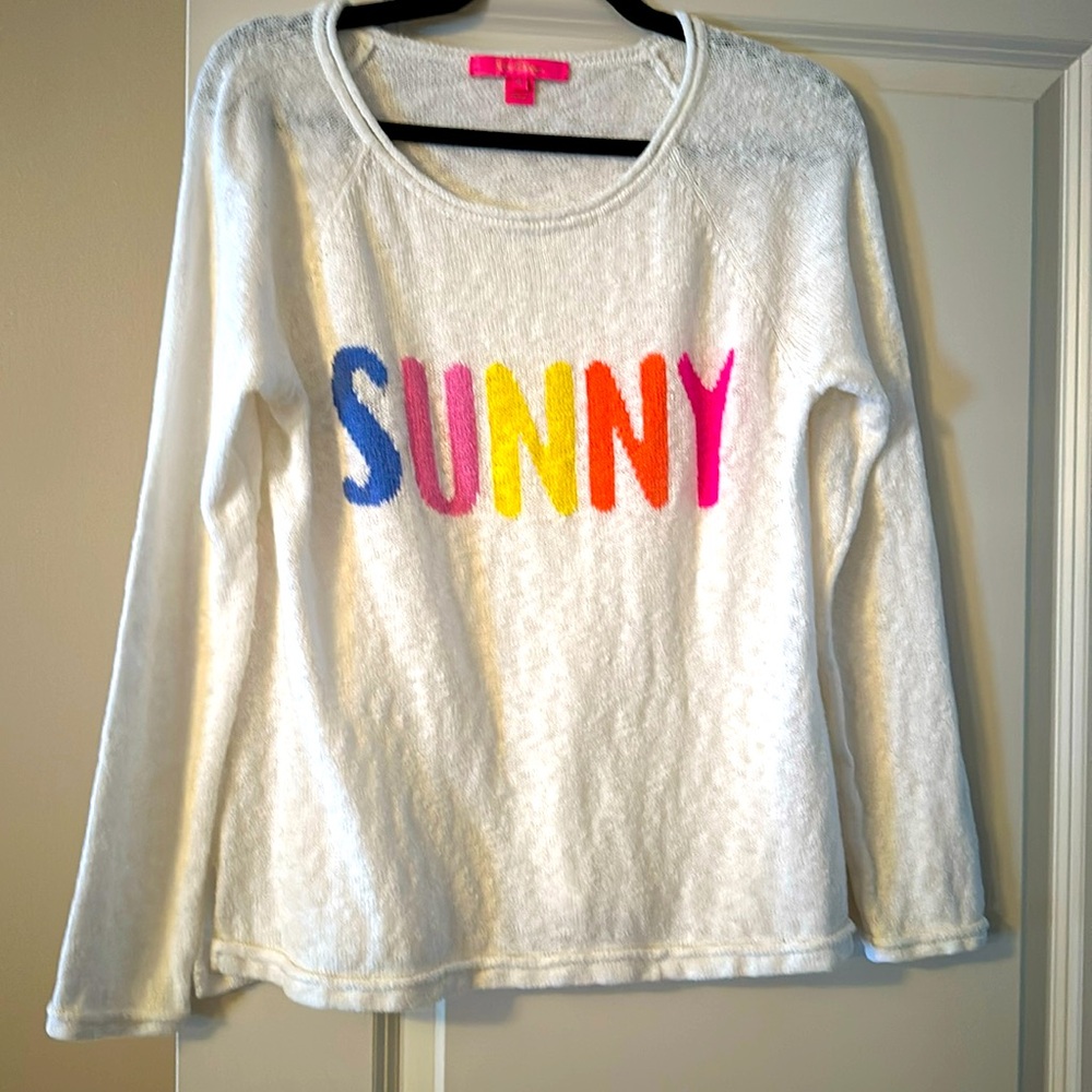 Lilly Pulitzer Danette Sweater Resort white Sunny Intrasia